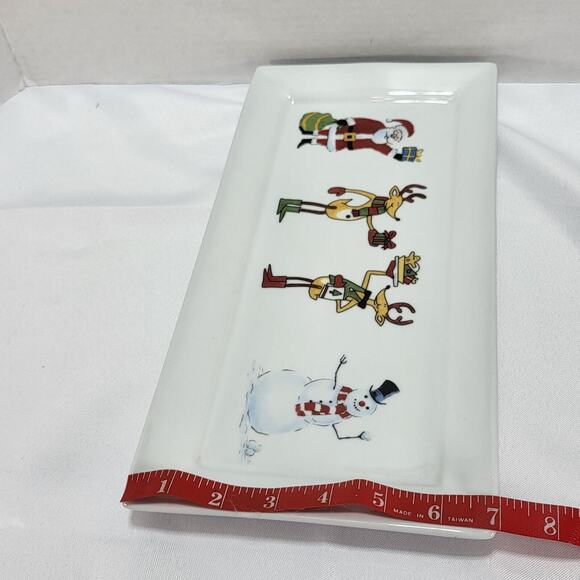 Christmas Santa Reindeer Snowman Snack Platter Tray Ashley Cooper Holiday Magic - Picture 10 of 10